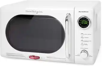 Walmart Nostalgia Retro 0.7 Cu. ft. 700-Watt Countertop Microwave Oven, White offer