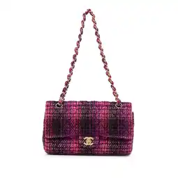 Walmart Pre-Owned Authenticated Chanel Shoulder Bag Tweed Dark Pink Women offer