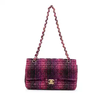 Walmart Pre-Owned Authenticated Chanel Shoulder Bag Tweed Dark Pink Women offer