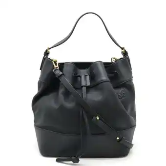 Walmart Pre-Owned LOEWE Midnight Bucket Shoulder Bag Handbag Leather Black 327.12KR99 (Good) offer