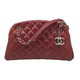 Walmart Pre-Owned CHANEL Chanel Matelasse Chain Bag Handbag Aged Calf Leather Red Women's (Good) offer