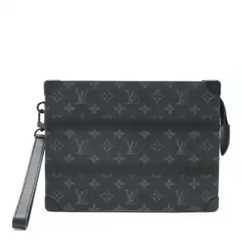 Walmart Pre-Owned LOUIS VUITTON Louis Vuitton Monogram Eclipse Trunk Pochette Second Bag... (Good) offer