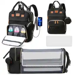 Walmart GPED Convertible Diaper Bag with Changing Station & Insulated Pockets, Black offer