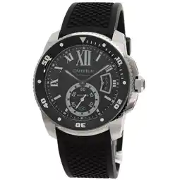 Walmart Pre-Owned Cartier W7100056 Calibre de Diver Watch Stainless Steel Rubber Men's (Good) offer