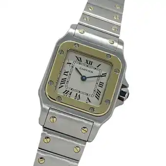 Walmart Pre-Owned Cartier Women's Watch Santos Galbe SM Quartz Stainless Steel SS Gold YG... (Good) offer