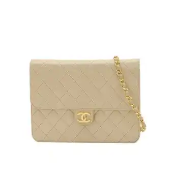 Walmart Pre-Owned Chanel Matelasse Chain Shoulder Bag, Lambskin, Beige, A03570, Complementary... (Good) offer