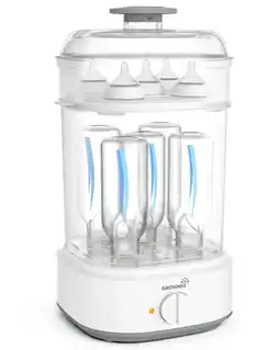 Walmart Grownsy Baby Bottle Steam Sterilizer with Timer for Baby Bottles, Pacifiers, Pump Part,Toys White offer