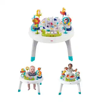 Walmart Fisher-Price 2-in-1 Sit-to-Stand Activity Center and Toddler Play Table, Spin n Play Safari, Unisex offer