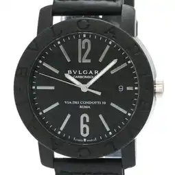 Walmart Pre-Owned BVLGARI Bvlgari Bvlgari Carbon Gold 18K White Gold Mens Watch BB40CL... (Good) offer