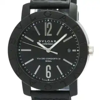 Walmart Pre-Owned BVLGARI Bvlgari Bvlgari Carbon Gold 18K White Gold Mens Watch BB40CL... (Good) offer