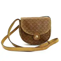 Walmart Pre-Owned Celine Old Macadam Pattern Shoulder Bag PVC x Leather Beige CELINE Ladies (Fair) offer