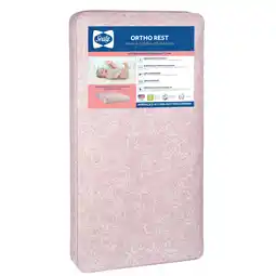 Walmart Sealy Ortho Rest Premium Firm Baby Crib & Toddler Mattress, 150 Coil, Pink offer