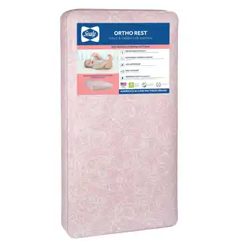 Walmart Sealy Ortho Rest Premium Firm Baby Crib & Toddler Mattress, 150 Coil, Pink offer