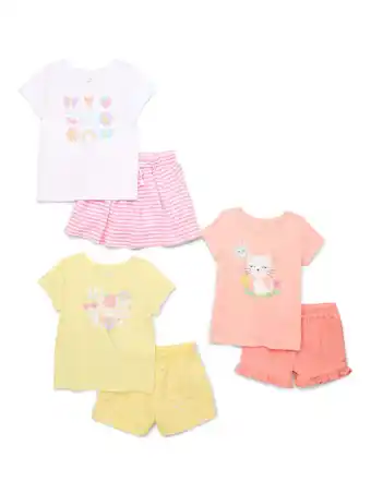 Walmart Garanimals Toddler Girl Mix and Match Outfits Kid-Pack, 6-Piece, Sizes 18M-5T offer