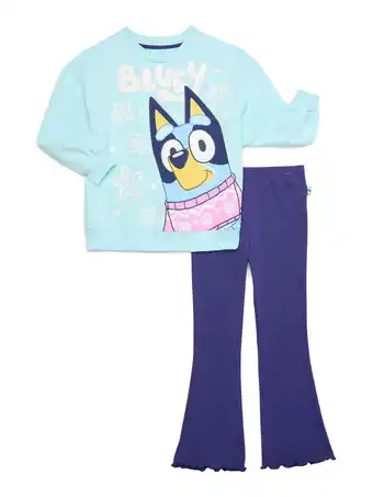 Walmart Bluey Toddler Girls Graphic Sweatshirt and Flare Leggings Set, 2-Piece, Sizes 12M-5T offer