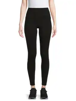 Walmart Athletic Works Women's and Women's Plus Stretch Cotton Blend Ankle Leggings with Side Pockets offer