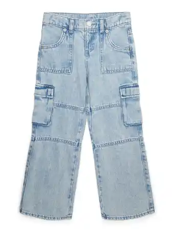 Walmart Wonder Nation Tween Girls Denim Cargo Pants, Sizes 5-18 offer