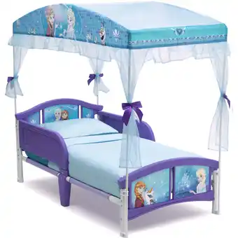 Walmart Delta Children Disney Frozen Plastic Toddler Canopy Bed, Purple offer