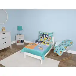 Walmart Bluey 5-Piece Toddler Bedding Set & Blanket, Blue, Unisex offer