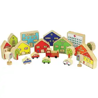 Walmart The Freckled Frog Village Block Set - 20 Pieces offer