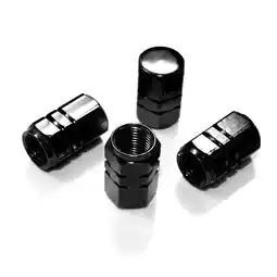 Walmart 4 Black Aluminum Metal Wheel / Tire Valve Stem Car-Truck Air Caps Covers offer