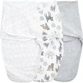 Walmart aden + anais Essentials Cotton Knit Baby Wrap Swaddles Multicolor Toile Baby Blankets (3 Count) offer