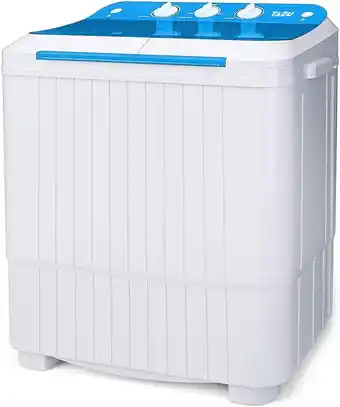 Walmart TABU 16.5lbs Portable Washing Machine,Compact Twin Tub Wash&Spin Combo,Semi-Automatic Washer,Blue offer