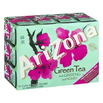 Walmart Arizona Green Tea with Ginseng and Honey, 11.5 Fl Oz Cans (12-Pack) offer