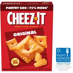 Walmart Cheez-It Original Cheese Crackers, Baked Snack Crackers, 12.4 oz offer