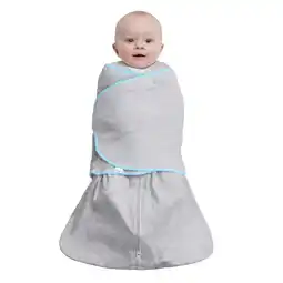 Walmart HALO heather grey/aqua idealtemp sleepsack swaddle - NB offer