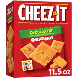 Walmart Cheez-It Reduced Fat Original Baked Snack Cheese Crackers, Made with 100% Real Cheese, 11.5 oz offer