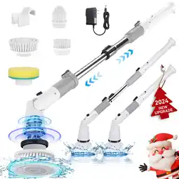 Walmart Fixdono Electric Spin Scrubber, Cordless Cleaning Brush, Power Shower Scrubber with Long Handle offer