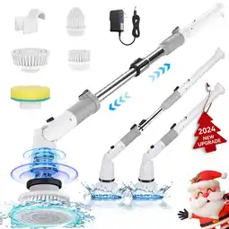 Walmart Fixdono Electric Spin Scrubber, Cordless Cleaning Brush, Power Shower Scrubber with Long Handle offer