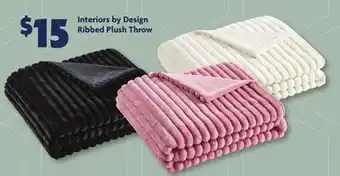 Family Dollar Interiors by Design Ribbed Plush Throw offer