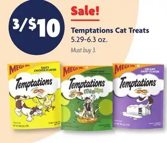 Family Dollar Temptations Cat Treats offer