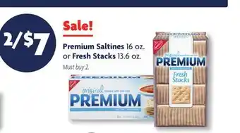 Family Dollar Premium Saltines 16 oz. or Fresh Stacks 13.6 oz offer