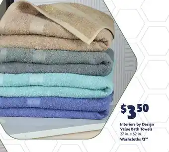 Family Dollar Interiors by Design Value Bath Towels offer