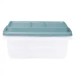 Walmart Hefty 18 Qt Hi-Rise Stackable Plastic Storage Bin w/Lid, 8 Pack, Smoke Blue offer