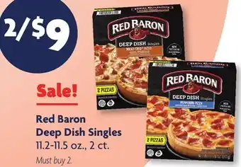 Family Dollar Red Baron Deep Dish Singles offer