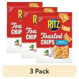 Walmart (3 pack) RITZ Toasted Chips Ranch Crackers, 8.1 oz offer