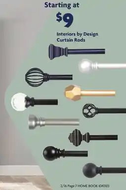 Family Dollar Interiors by Design Curtain Rods offer