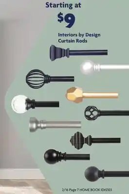 Family Dollar Interiors by Design Curtain Rods offer