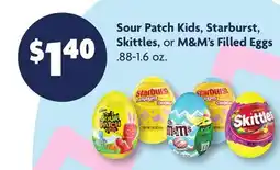 Family Dollar Sour Patch Kids, Starburst, Skittles, or M & M' s Filled Eggs offer