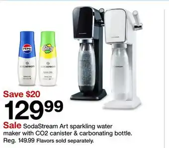 Target SodaStream Art sparkling water maker with CO2 canister & carbonating bottle offer