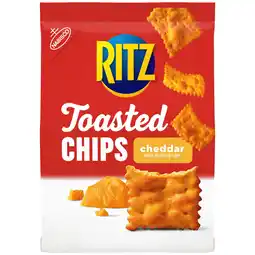 Walmart RITZ Toasted Chips Cheddar Crackers, 8.1 oz offer