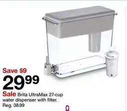 Target Brita UltraMax 27-cup water dispenser with filter offer