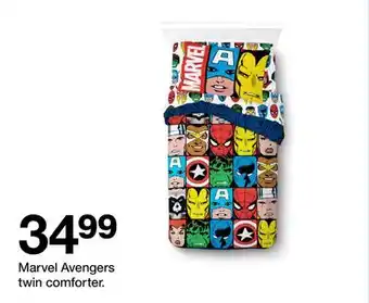 Target Marvel Avengers Twin Comforter offer