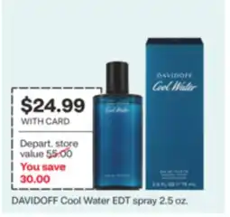 CVS DAVIDOFF Cool Water EDT spray 2.5 oz offer