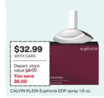 CVS CALVIN KLEIN Euphoria EDP spray 1.6 oz offer