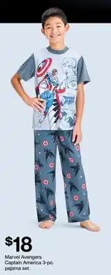 Target Marvel Avengers Captain America 3-pc. Pajama Set offer